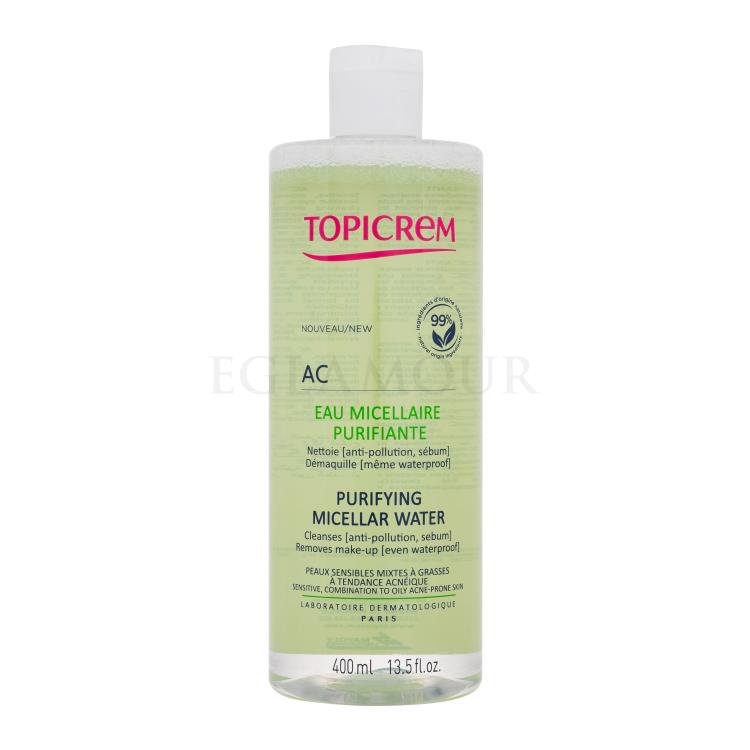 Topicrem AC Purifying Micellar Water Płyn micelarny dla kobiet 400 ml