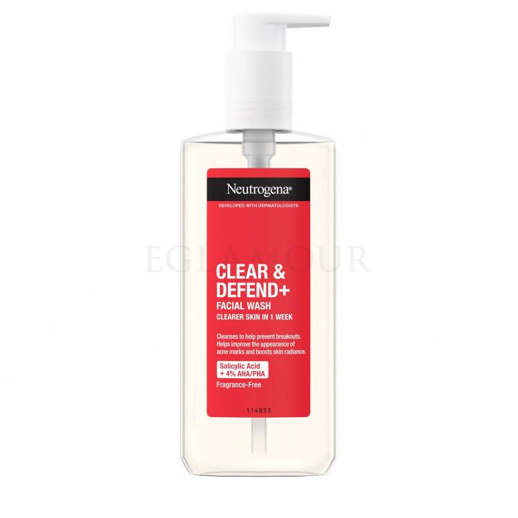 Neutrogena Clear &amp; Defend+ Facial Wash Żel oczyszczający 200 ml