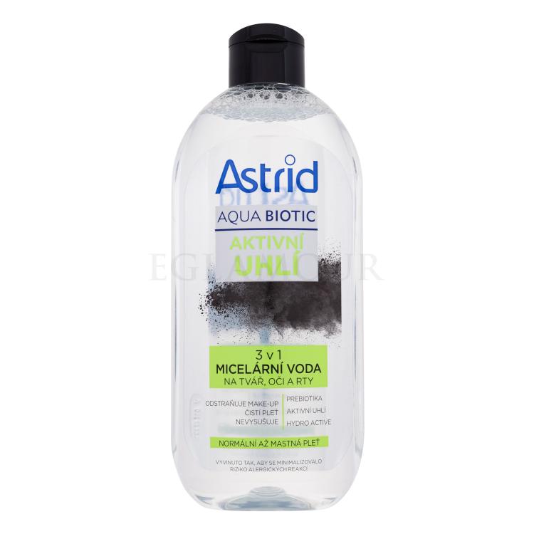 Astrid Aqua Biotic Active Charcoal 3in1 Micellar Water Płyn micelarny dla kobiet 400 ml