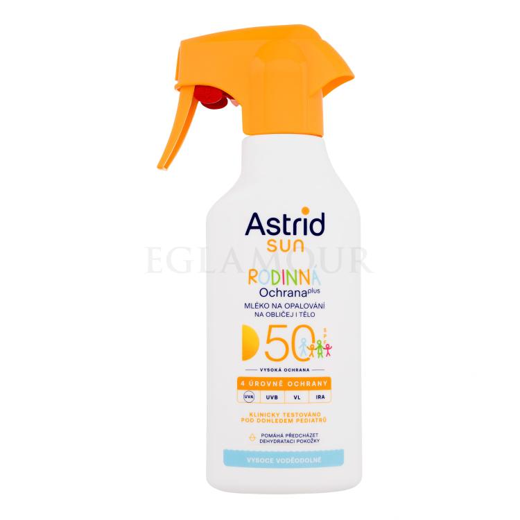 Astrid Sun Family Milk Spray SPF50 Preparat do opalania ciała 270 ml