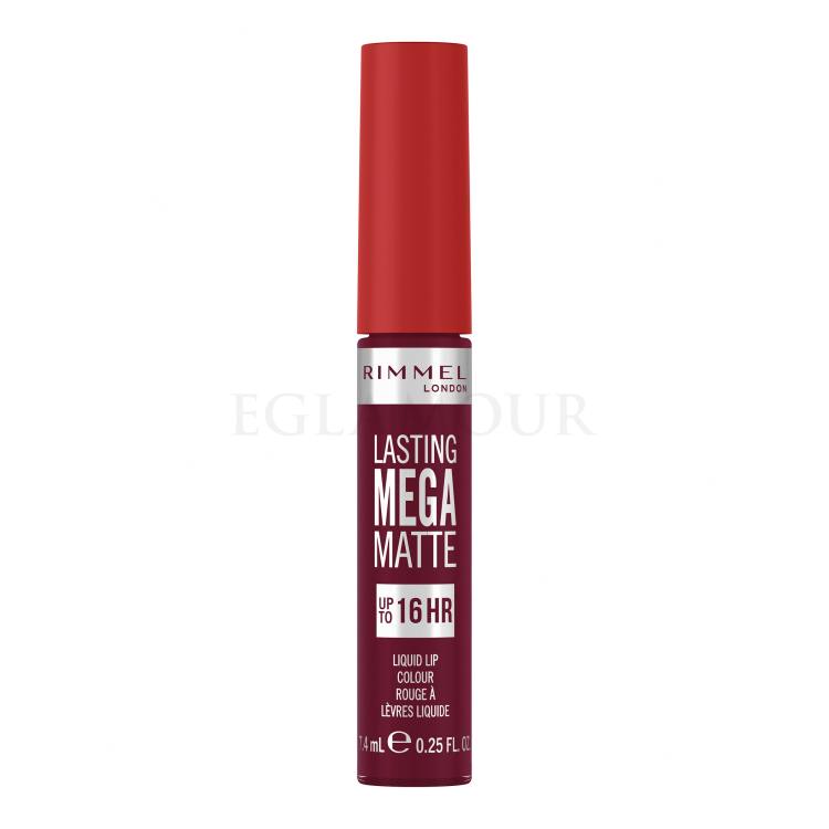 Rimmel London Lasting Mega Matte Liquid Lip Colour Pomadka dla kobiet 7,4 ml Odcień Plum This Show