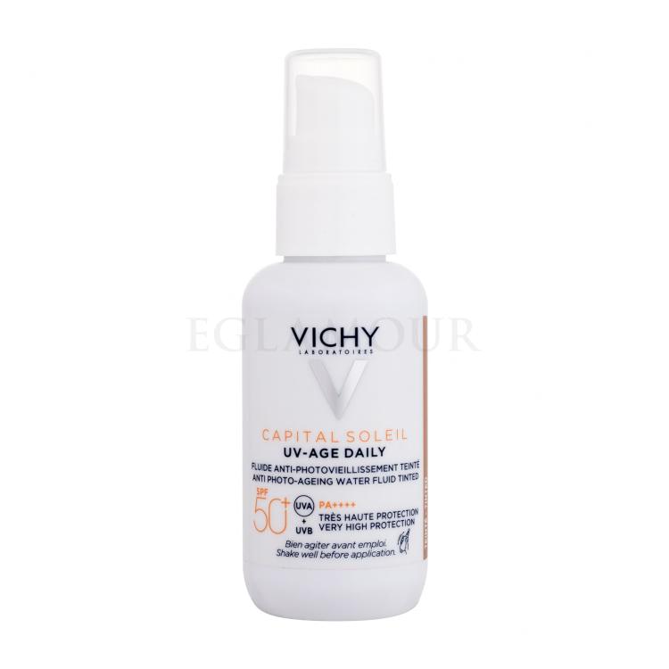 Vichy Capital Soleil UV-Age Daily Anti Photo-Ageing Water Fluid SPF50+ Tinted Preparat do opalania twarzy dla kobiet 40 ml