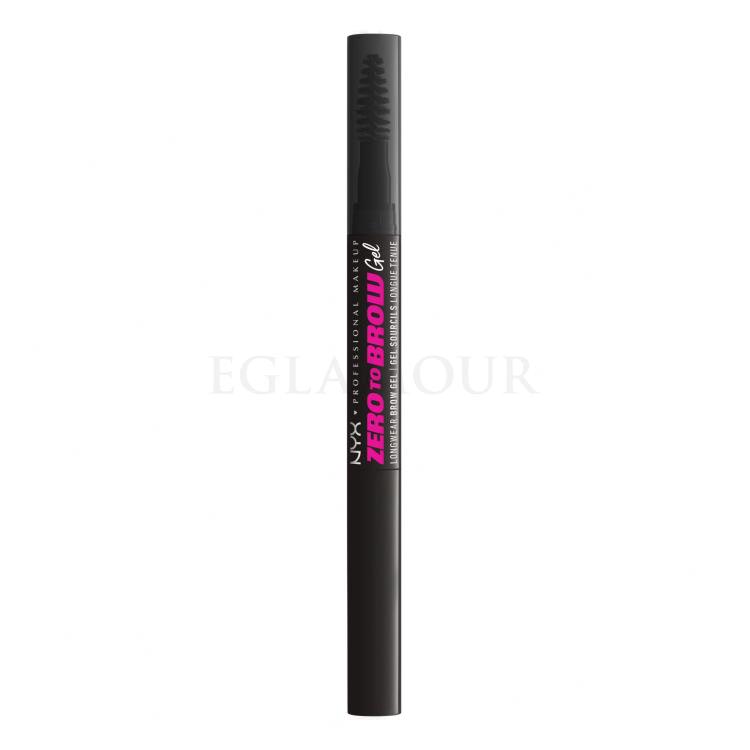 NYX Professional Makeup Zero To Brow Żel i pomada do brwi dla kobiet 2 ml Odcień 08 Black