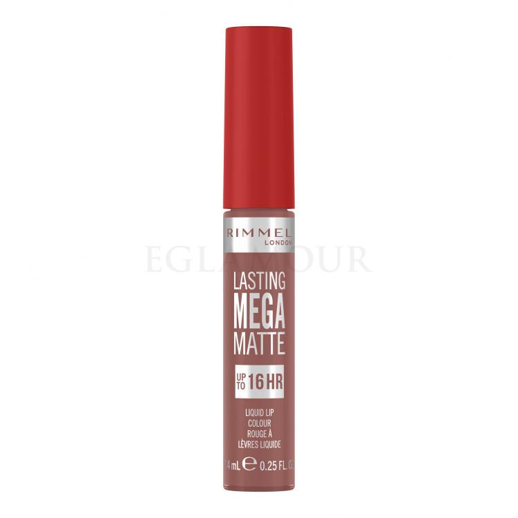 Rimmel London Lasting Mega Matte Liquid Lip Colour Pomadka dla kobiet 7,4 ml Odcień Strapless