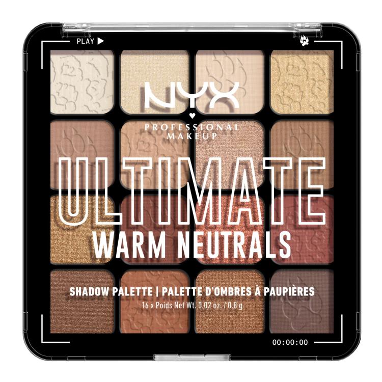 NYX Professional Makeup Ultimate Warm Neutrals Cienie do powiek dla kobiet 12,8 g