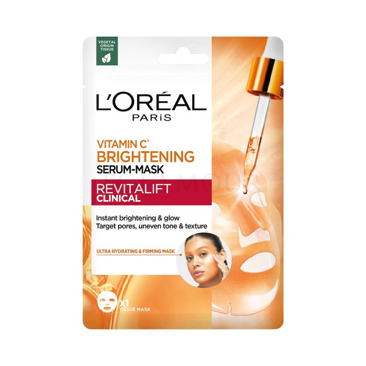 L&#039;Oréal Paris Revitalift Clinical Vitamin C Brightening Serum-Mask Maseczka do twarzy 26 g