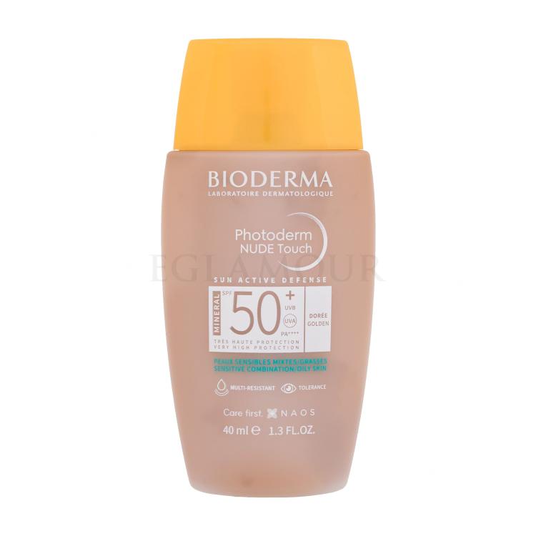 BIODERMA Photoderm Nude Touch Mineral SPF50+ Preparat do opalania twarzy 40 ml Odcień Golden