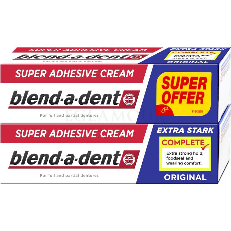 Blend-a-dent Extra Strong Original Super Adhesive Cream Krem mocujący 2x47 g