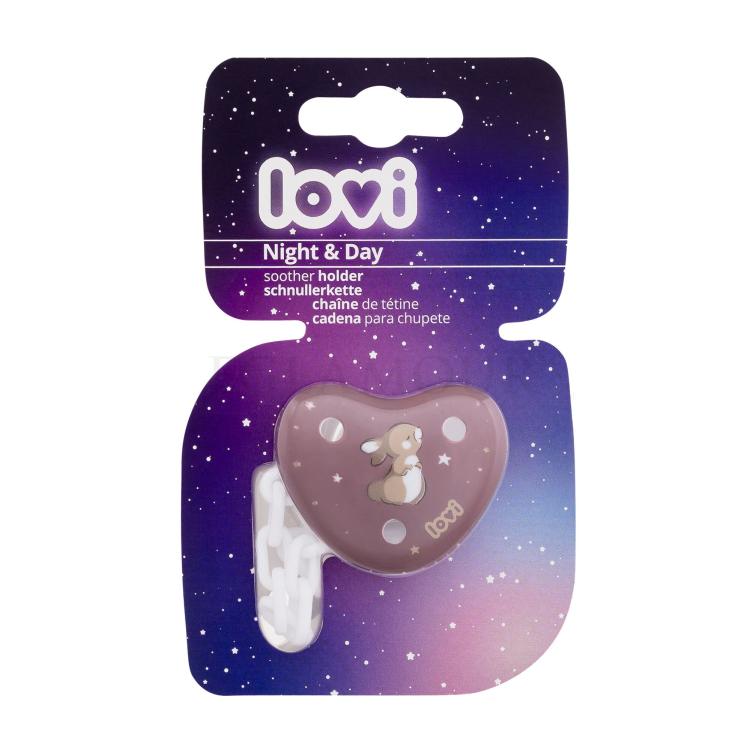 LOVI Night &amp; Day Soother Holder Girl Łańcuszek do smoczka dla dzieci 1 szt