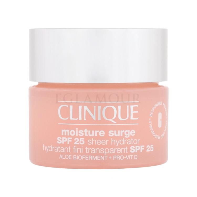 Clinique Moisture Surge Sheer Hydrator SPF25 Krem do twarzy na dzień dla kobiet 50 ml