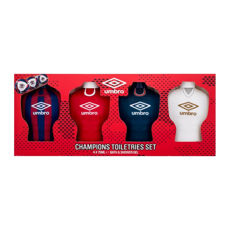 UMBRO Champions Toiletries Set Zestaw żel pod prysznic 4 x 75 ml