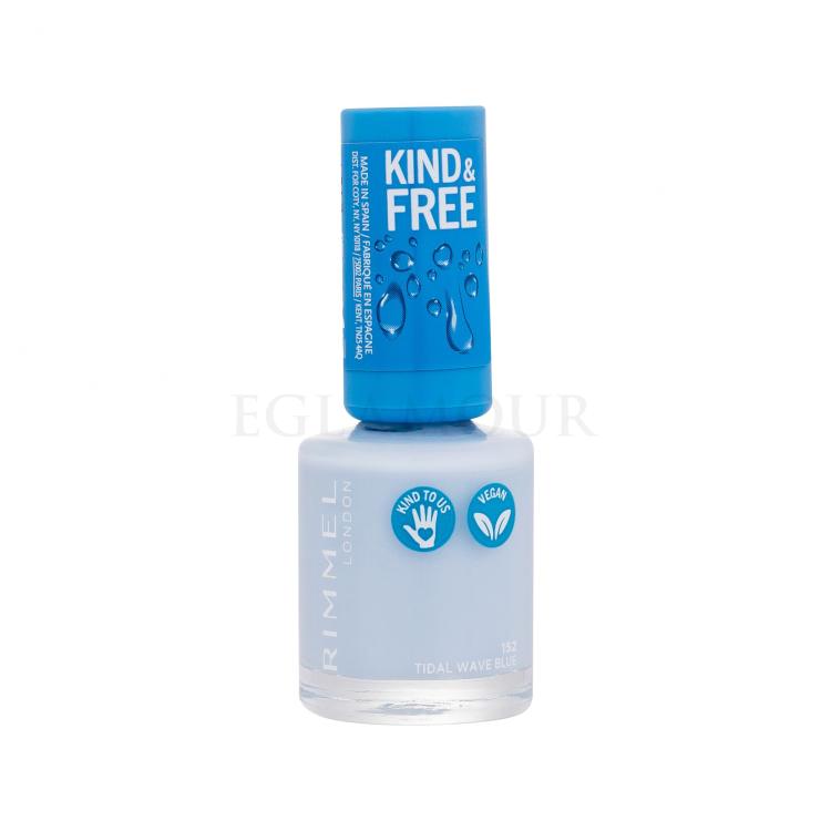 Rimmel London Kind &amp; Free Lakier do paznokci dla kobiet 8 ml Odcień 152 Tidal Wave Blue