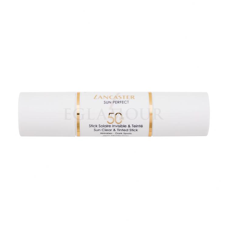 Lancaster Sun Perfect Sun Clear &amp; Tinted Stick SPF50 Preparat do opalania twarzy dla kobiet 12 g