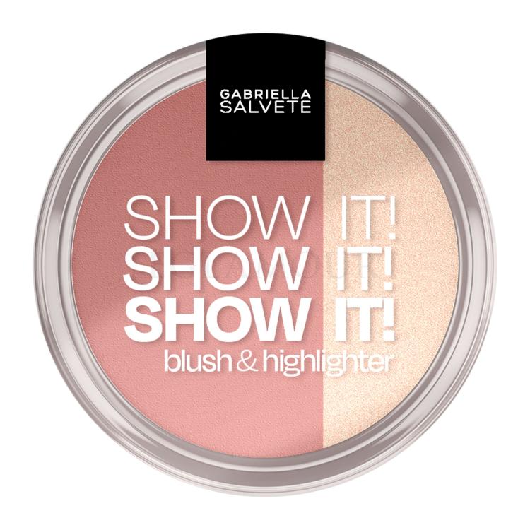 Gabriella Salvete Show It! Blush &amp; Highlighter Róż dla kobiet 9 g Odcień 02