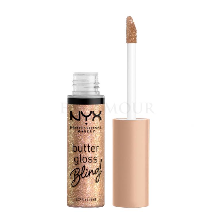 NYX Professional Makeup Butter Gloss Bling Błyszczyk do ust dla kobiet 8 ml Odcień 01 Bring The Bling