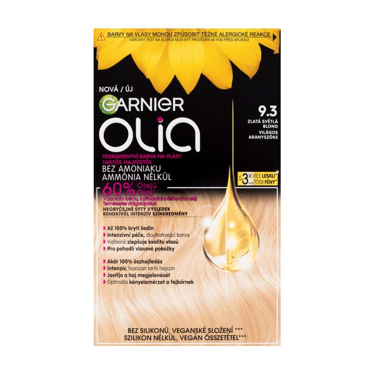 Garnier Olia Farba do włosów dla kobiet 60 g Odcień 9,3 Golden Light Blonde Uszkodzone pudełko