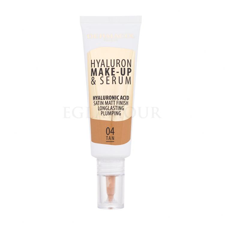 Dermacol Hyaluron Make-Up &amp; Serum Podkład dla kobiet 25 g Odcień 04 Tan