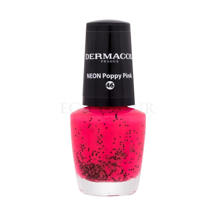 Dermacol Neon Lakier do paznokci dla kobiet 5 ml Odcień 46 Poppy Pink