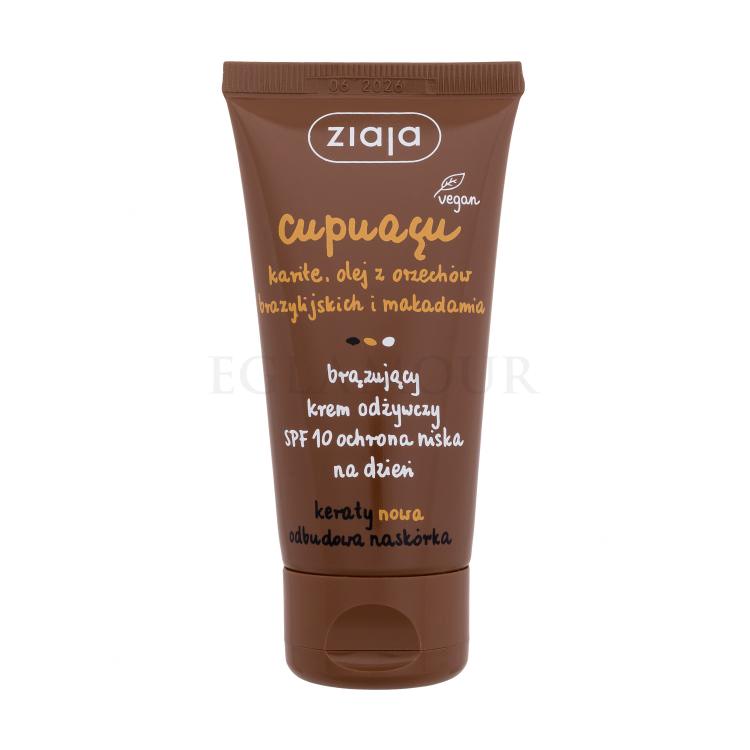 Ziaja Cupuacu Bronzing Nourishing Cream SPF10 Samoopalacz dla kobiet 50 ml Uszkodzone pudełko