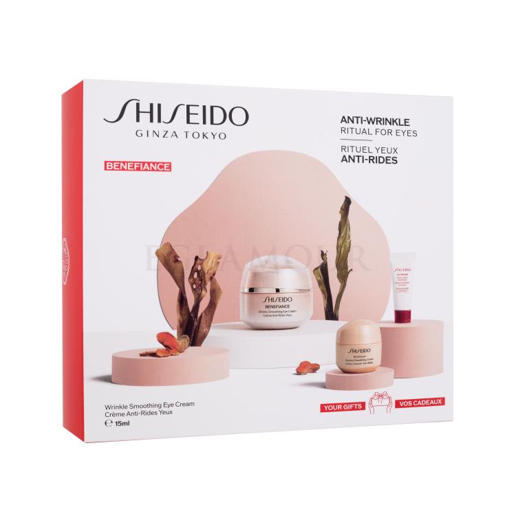 Shiseido Benefiance Wrinkle Smoothing Zestaw krem pod oczy BENEFIANCE Wrinkle Smoothing Eye Cream 15 ml + serum do twarzy ULTIMUNE Power Infusing Concentrate 5 ml + krem do twarzy BENEFIANCE Wrinkle Smoothing Cream 15 ml