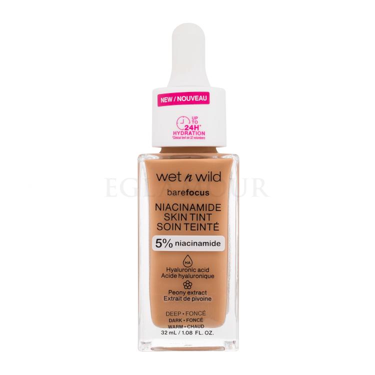 Wet n Wild Bare Focus Niacinamide Skin Tint Podkład dla kobiet 32 ml Odcień Dark