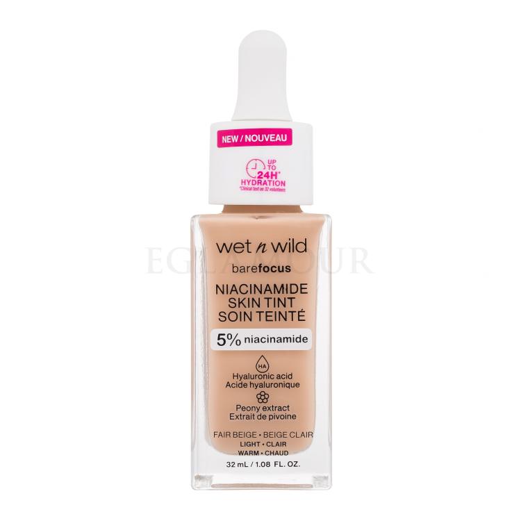 Wet n Wild Bare Focus Niacinamide Skin Tint Podkład dla kobiet 32 ml Odcień Light