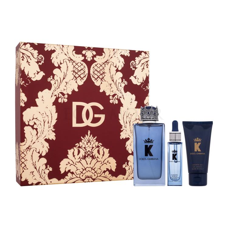 Dolce&amp;Gabbana K Zestaw woda perfumowana 100 ml + żel pod prysznic 50 ml + olejek do zarostu 25 ml