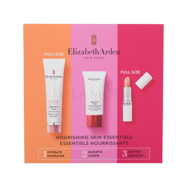 Elizabeth Arden Eight Hour Cream Nourishing Skin Essentials SET2 Zestaw balsam do ciała Eight Hour Cream Skin Protectant 50 ml + krem do rąk Eight Hour Cream Intensive Moisturizing Hand Treatment 30 ml + balsam do ust Eight Hour Cream Lip Protectant Stick SPF15 3,7 g