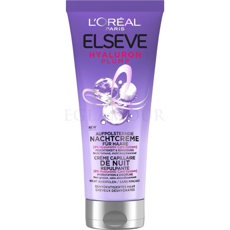 L&#039;Oréal Paris Elseve Hyaluron Plump Night Cream Maska do włosów dla kobiet 200 ml