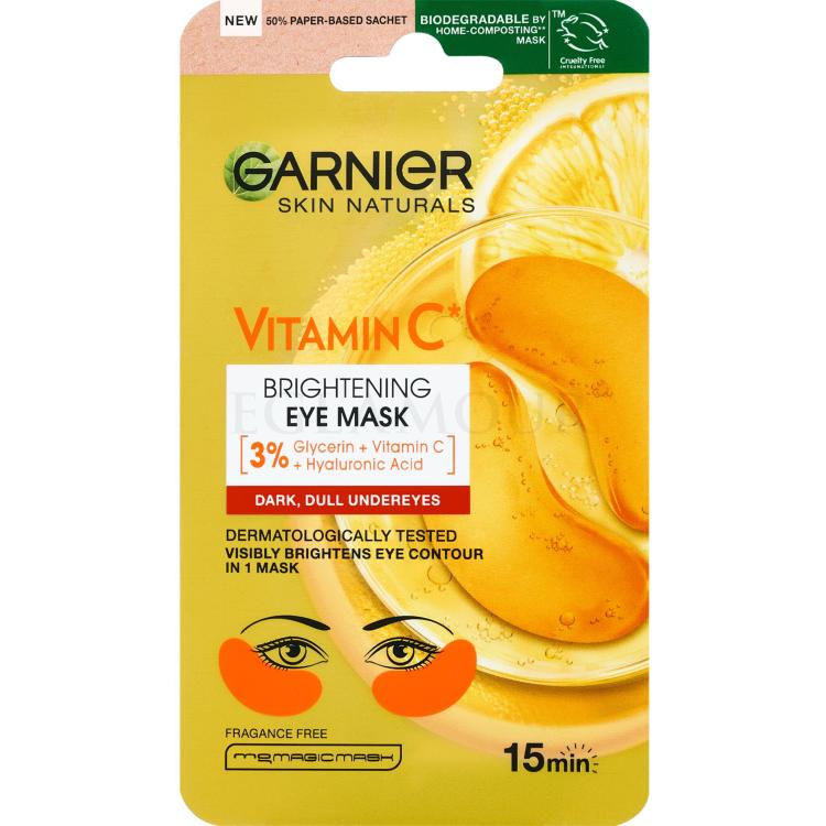 Garnier Skin Naturals Vitamin C Brightening Eye Mask Maseczka na okolice oczu dla kobiet 1 szt