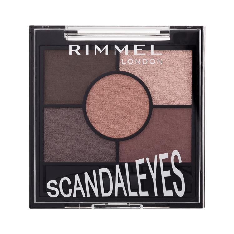 Rimmel London Scandaleyes 5 Pan Eyeshadow Palette Cienie do powiek dla kobiet 3,8 g Odcień 003 Rose Quartz