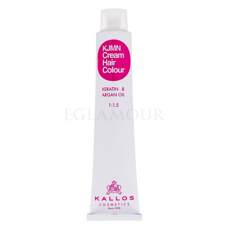 Kallos Cosmetics KJMN Cream Hair Colour Keratin &amp; Argan Oil Farba do włosów dla kobiet 100 ml Odcień 77.44I Medium Intense Copper Blond