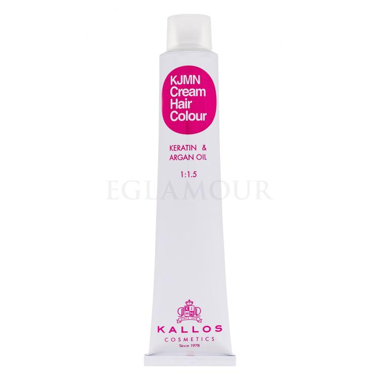 Kallos Cosmetics KJMN Cream Hair Colour Keratin &amp; Argan Oil Farba do włosów dla kobiet 100 ml Odcień 5.00 Light Brown Plus