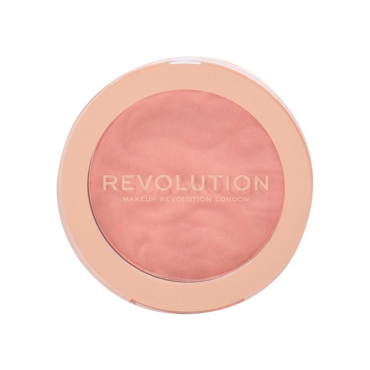 Makeup Revolution London Re-loaded Róż dla kobiet 7,5 g Odcień Peach Bliss Uszkodzone pudełko