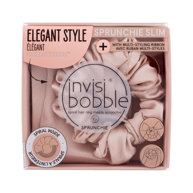 Invisibobble Sprunchie Slim + Multi-Styling Ribbon Gumka do włosów dla kobiet 1 szt Odcień Ballerina Bow