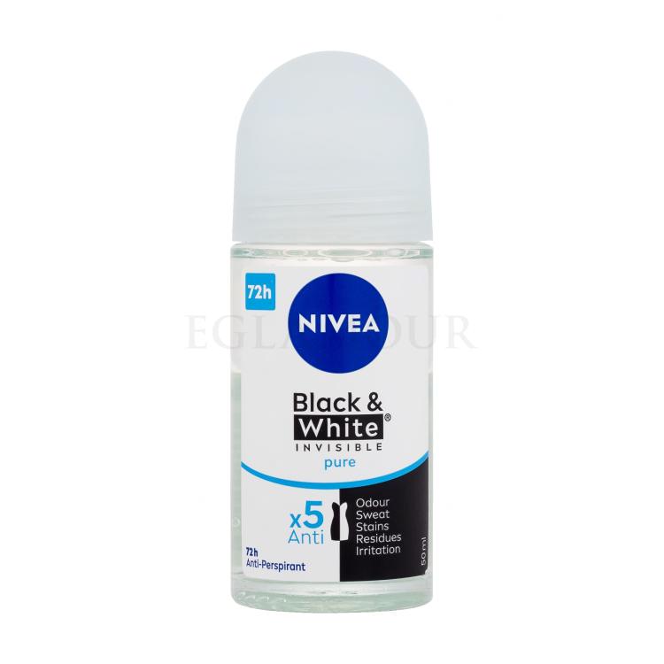 Nivea Black &amp; White Invisible Pure 72h Antyperspirant dla kobiet 50 ml