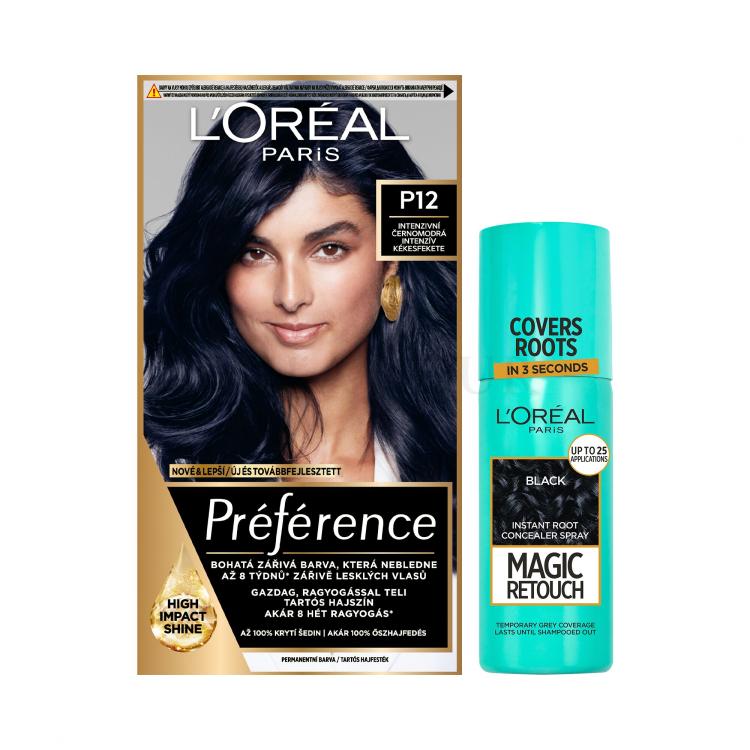 Zestaw Farba do włosów L&#039;Oréal Paris Magic Retouch Instant Root Concealer Spray + Farba do włosów L&#039;Oréal Paris Préférence