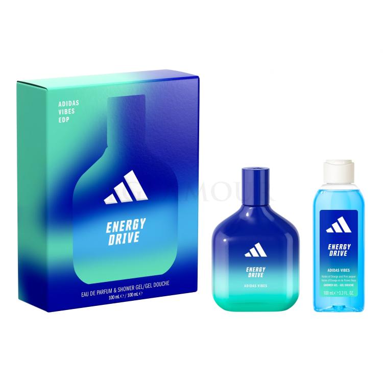 Adidas Vibes Energy Drive Zestaw woda perfumowana 100 ml + żel pod prysznic 100 ml