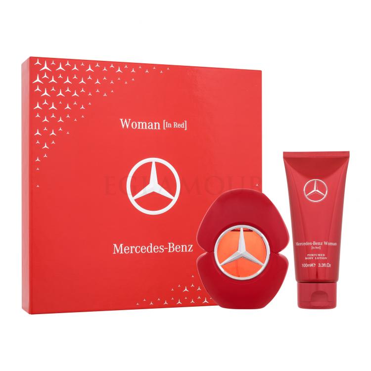 mercedes-benz mercedes-benz woman in red woda perfumowana 90 ml   zestaw