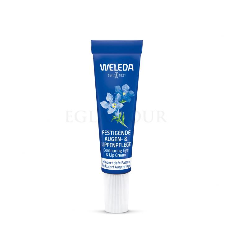 Weleda Blue Gentian &amp; Edelweiss Contouring Eye &amp; Lip Cream Krem pod oczy dla kobiet 10 ml