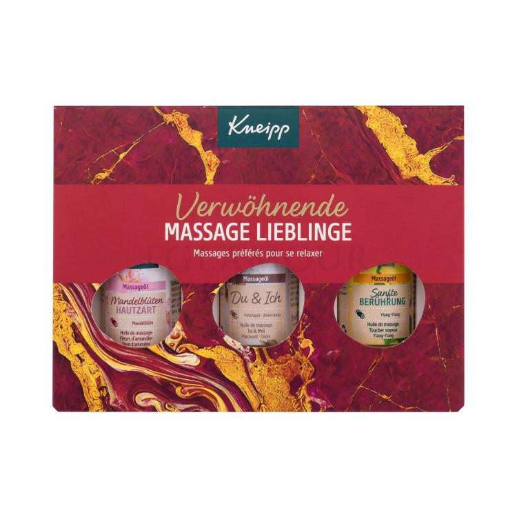 Kneipp Massage Oil Gift Set Zestaw olejek do masażu Almond Blossoms (Mandelblüten Hautzart) 20 ml + olejek do masażu Patchouli (Do &amp; Ich) 20 ml + olejek do masażu Ylang-Ylang (Sanfte Berührung) 20 ml