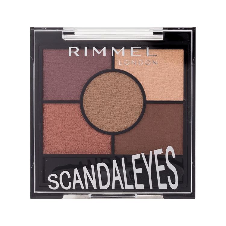 Rimmel London Scandaleyes 5 Pan Eyeshadow Palette Cienie do powiek dla kobiet 3,8 g Odcień 005 Sunset Bronze