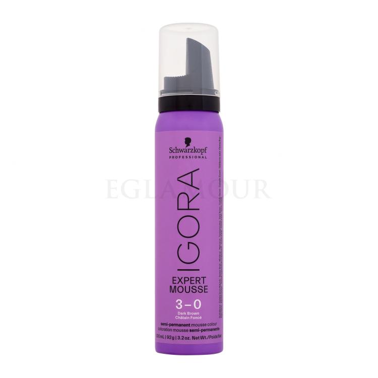 Schwarzkopf Professional Igora Expert Mousse Farba do włosów dla kobiet 100 ml Odcień 3-0 Dark Brown