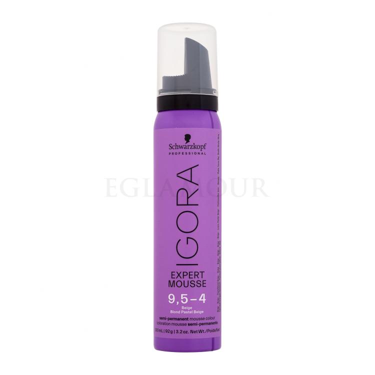 Schwarzkopf Professional Igora Expert Mousse Farba do włosów dla kobiet 100 ml Odcień 9,5-4 Blond Pastel Beige