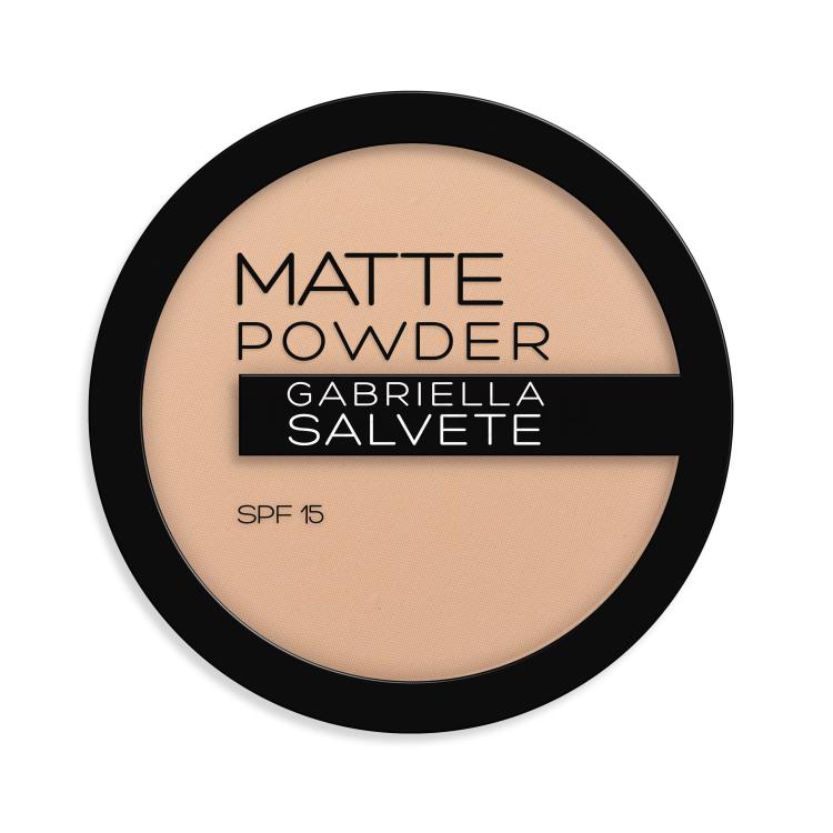 Gabriella Salvete Matte Powder SPF15 Puder dla kobiet 8 g Odcień 02 Uszkodzone pudełko