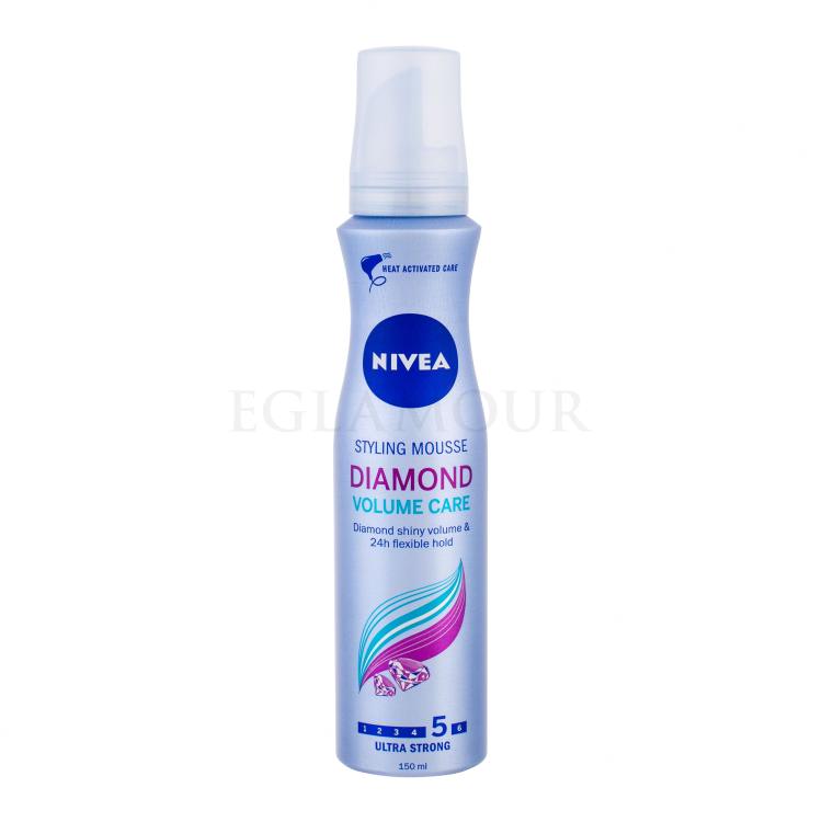 Nivea Diamond Volume Care Pianka do włosów dla kobiet 150 ml uszkodzony flakon