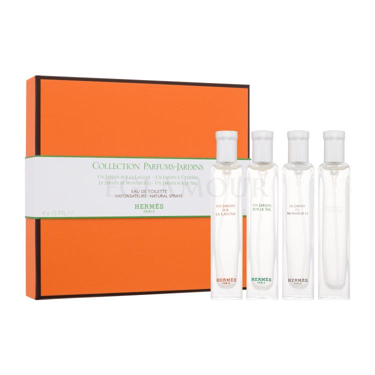 Hermes Un Jardin Collection Zestaw woda toaletowa Un Jardin Sur Le Nil 15 ml + woda toaletowa Le Jardin de Monsieur Li 15 ml + woda toaletowa Un Jardin a Cythere 15 ml + woda toaletowa Un Jardin Sur La Lagune 15 ml