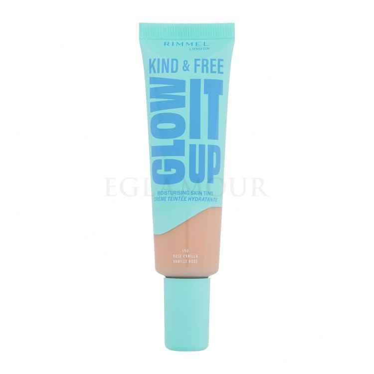 Rimmel London Kind &amp; Free Glow It Up Moisturising Skin Tint Podkład dla kobiet 30 ml Odcień 150 Rose Vanilla