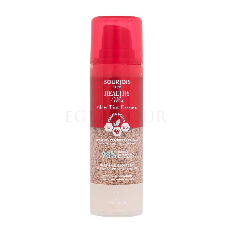 BOURJOIS Paris Healthy Mix Clean &amp; Vegan Glow Tint Essence Podkład dla kobiet 30 ml Odcień 01 Fair