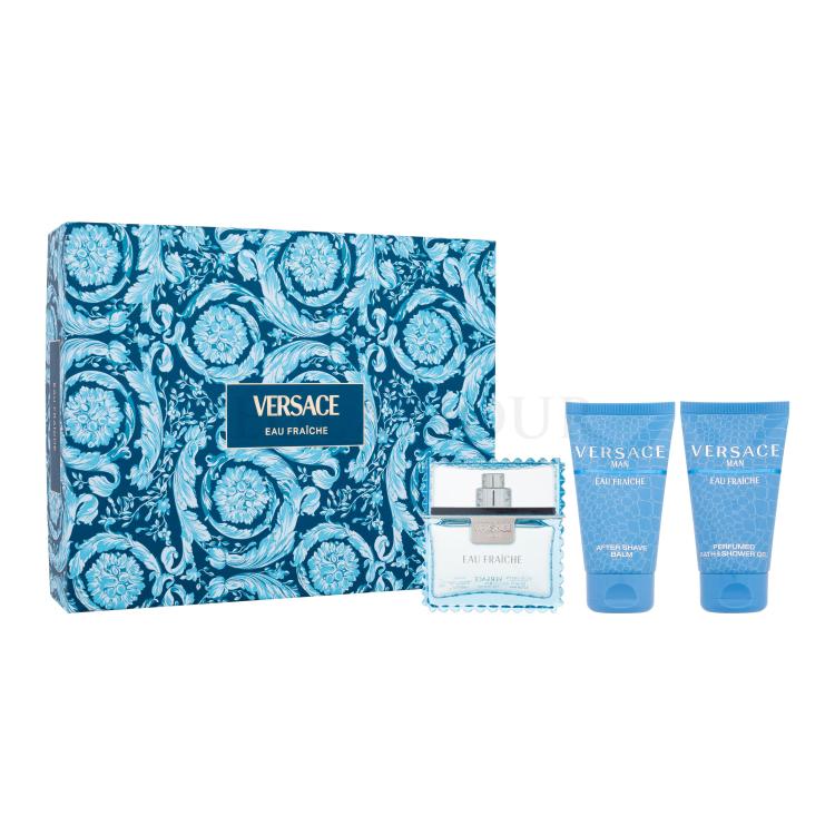 Versace Man Eau Fraiche Zestaw Edt 50ml + 50ml Żel pod prysznic + 50ml Balsam po goleniu